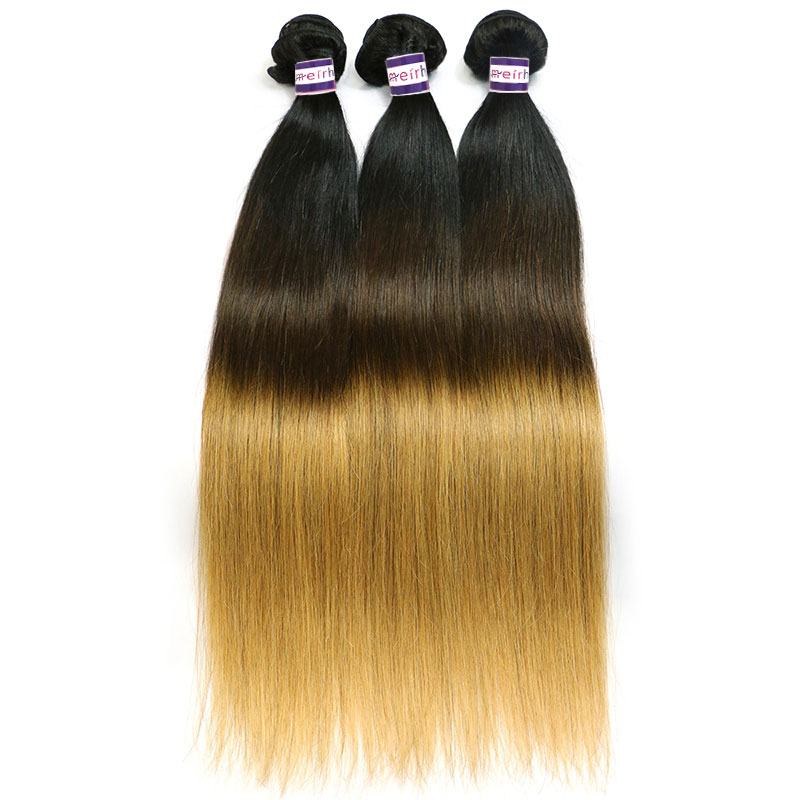 Ombre Hair 3 Colors Brazilian Hair Straight 1B/4/27